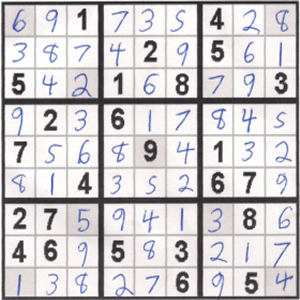 Solution to Sudoku+9 Sample #1