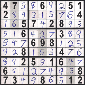 Solution to Sudoku+9 Sample #11