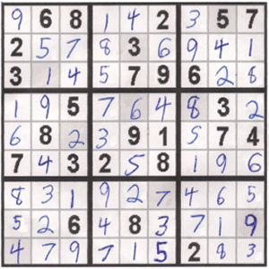 Solution to Sudoku+9 Sample #2