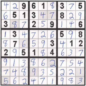 Solution to Sudoku+9 Sample #4