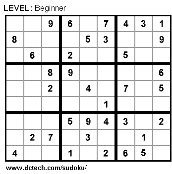 Free Crossword on Dc Sudoku Sample 1 Free Online Or Printable Puzzles