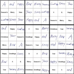 Special Christmas Sudoku Solution - words